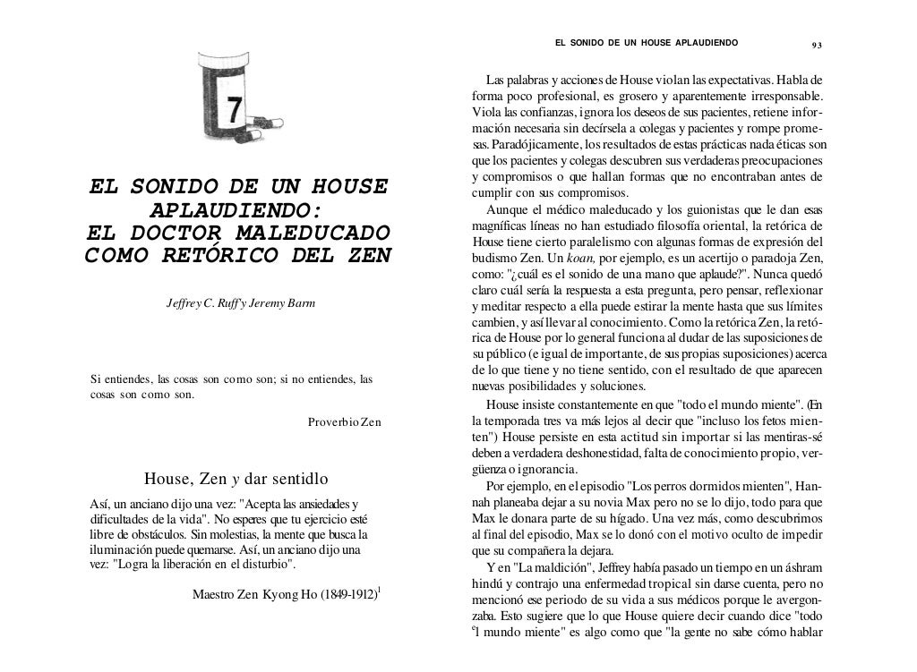 La filosofia de house