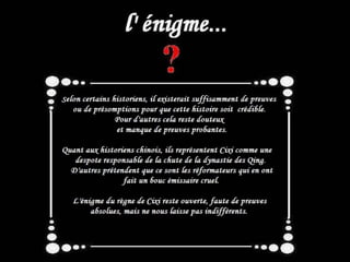 La fin de la dynastie des  Qing