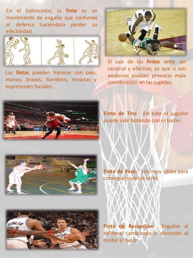 La finta en el baloncesto infografia