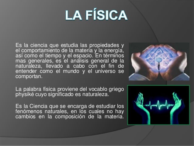 La física y sus ramas con audio