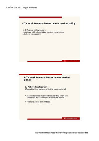 CAPÍTULO IV. D. C. Solyst, Sindicato




                                 III.Documentación recibida de las personas entrevistadas
 