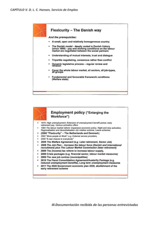 CAPÍTULO V. D. L. C. Hansen, Servicio de Empleo




                            III.Documentación recibida de las personas entrevistadas
 