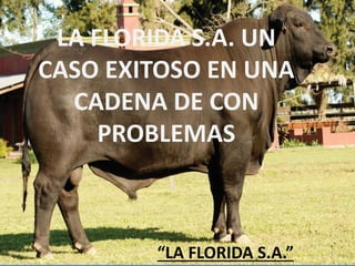 LA FLORIDA S.A. UN
CASO EXITOSO EN UNA
CADENA DE CON
PROBLEMAS

“LA FLORIDA S.A.”

1

 