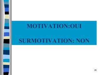 26
MOTIVATION:OUI
SURMOTIVATION: NON
 