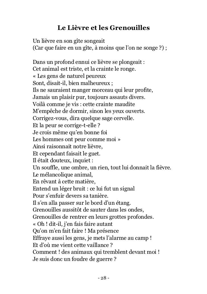 J'entend Le Loup Le Renard Et La Belette Parole