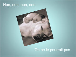 Non, non, non, non
On ne le pourrait pas.
 