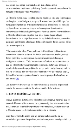 Laforgue Metodo Historico