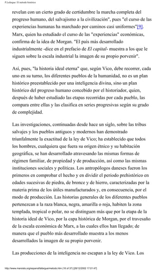 Laforgue Metodo Historico