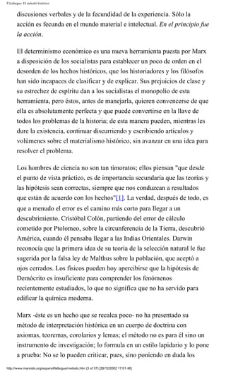 Laforgue Metodo Historico