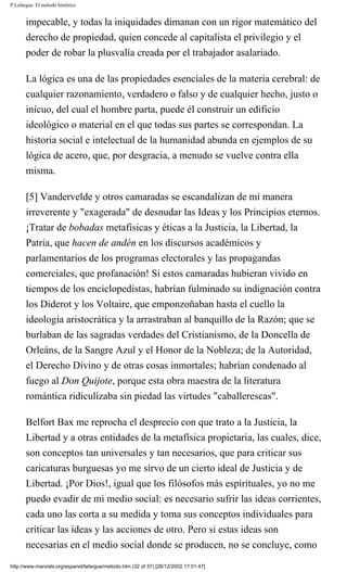 Laforgue Metodo Historico