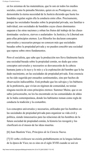 Laforgue Metodo Historico