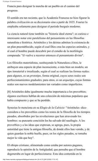 Laforgue Metodo Historico