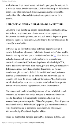 Laforgue Metodo Historico