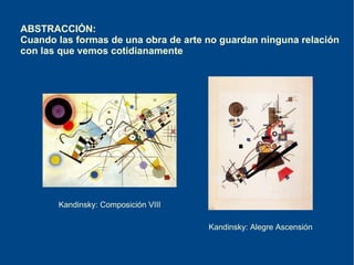 RELACIONES ESPACIALES DE LAS FORMAS DISMINUCIÓN DE TAMAÑO Las formas mayores parecen  estar más cerca, las pequeñas más lejos SUPERPOSICIÓN Dibujando formas que se tapan  parcialmente creamos efectos de  espacio tridimensional CONTRASTE DE COLOR: los colores cálidos producen sensación de cercanía y los fríos de lejanía. También una forma de color intenso, parece  estar más cercaque una de color suave DE FORMA: lasformas cerradas se  perciben más cerca y las abiertas más lejos 