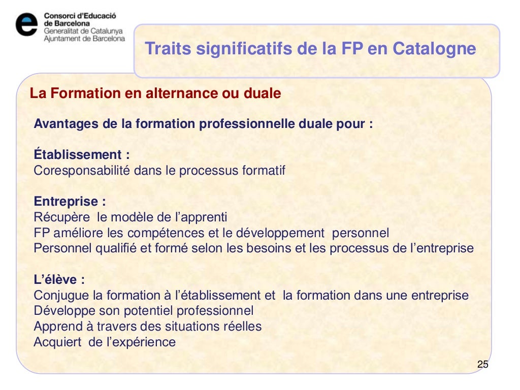 La formation professionnelle