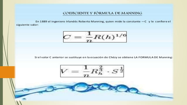 La formula de manning