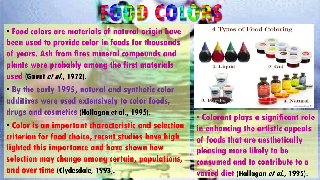 food coloring agents