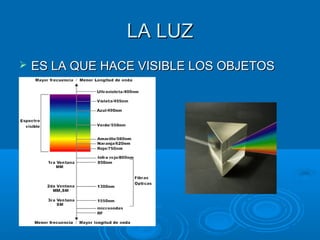 LA LUZ


ES LA QUE HACE VISIBLE LOS OBJETOS

 