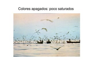 Colores apagados: poco saturados
 