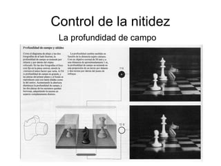 Control de la nitidez
La profundidad de campo
 