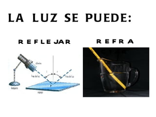 L A L U Z S E PU ED E:
 R E F L E JA R   R EFR A
                   C TAR
 