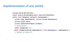 Implémentation d’une entité
 