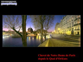 Chevet de Notre Dame de Paris depuis le Quai d'Orléans 