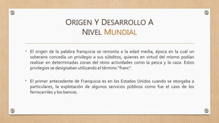 La Franquicia y sus orígenes PPT