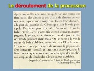 Le déroulement de la procession
 