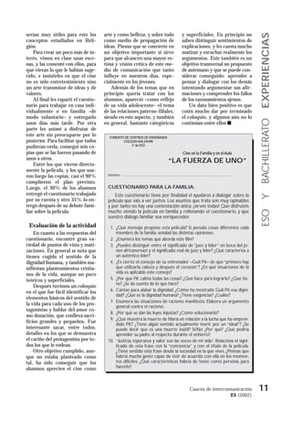 EXPERIENCIAS
serían muy útiles para esto los        arte y como belleza, y sobre todo                                     ...