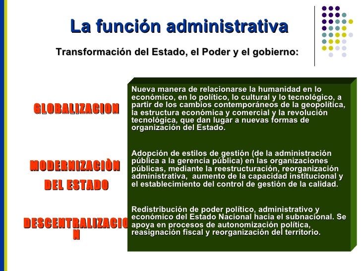 La función administrativa