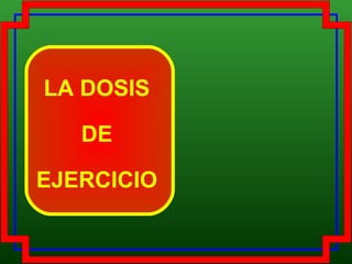 LA DOSIS
DE
EJERCICIO

 