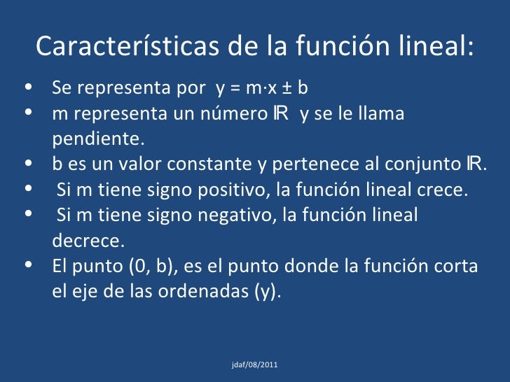 La Función Lineal