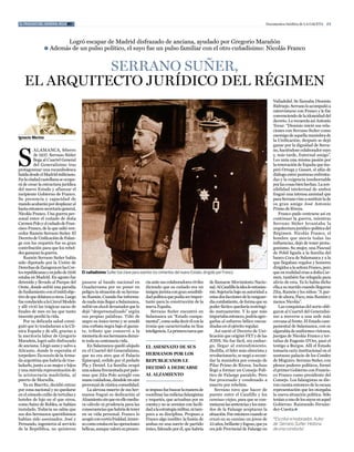 el fracaso del general rojo #3                                                                                                                           Documentos Inéditos de La Gaceta 23




                        Logró escapar de Madrid disfrazado de anciana, ayudado por Gregorio Marañón
                 l además de un pulso político, el suyo fue un pulso familiar con el otro cuñadísimo: Nicolás Franco


             Serrano Suñer,
   el arquitecto jurídico del régimen
                                                                                                                                                             Valladolid. Se llamaba Dionisio
                                                                                                                                                             Ridruejo. Serrano lo acompañó a
                                                                                                                                                             entrevistarse con Franco y le fue
                                                                                                                                                             convenciendo de la idoneidad del
                                                                                                                                                             decreto. Lo recuerda así antonio
                                                                                                                                                             tovar: “Dionisio inició sus rela-
                                                                                                                                                             ciones con Serrano Suñer como
                                                                                                                                                             enemigo de aquella maniobra de
Ignacio Merino
                                                                                                                                                             la Unificación; después se dejó




S
                                                                                                                                                             ganar por la dignidad de Serra-
          aLaMaNca, febrero                                                                                                                                  no, haciéndose colaborador suyo
          de 1937. Serrano Súñer                                                                                                                             y, más tarde, fraternal amigo”.
          llega al cuartel General                                                                                                                           Les unía una misma pasión por
          del Generalísimo tras                                                                                                                              la renovación de españa que ins-
protagonizar una rocambolesca                                                                                                                                piró Ortega y Gasset, el afán de
huida desde el Madrid miliciano.                                                                                                                             diálogo entre posturas enfrenta-
en la ciudad castellana se ocupa-                                                                                                                            das y la exigencia insobornable
rá de crear la estructura jurídica                                                                                                                           por las cosas bien hechas. La sen-
del nuevo estado y afianzar el                                                                                                                               sibilidad intelectual de ambos
incipiente Gobierno de Franco.                                                                                                                               fraguó una intensa amistad que
Su presencia y capacidad de                                                                                                                                  para Serrano vino a sustituir la de
mando acabarán por desplazar al                                                                                                                              su gran amigo José antonio
hasta entonces secretario general,                                                                                                                           Primo de Rivera.
Nicolás Franco. Una guerra per-                                                                                                                                  Franco pudo centrarse así en
sonal entre el cuñado de doña                                                                                                                                continuar la guerra, mientras
carmen Polo y el cuñado de Fran-                                                                                                                             Serrano Súñer levantaba la
cisco Franco, de la que salió ven-                                                                                                                           arquitectura jurídico-política del
cedor Ramón Serrano Suñer. el                                                                                                                                Régimen. Nicolás Franco, el
Decreto de Unificación de Falan-                                                                                                                             hombre que movía todas las
ge con los requetés fue su gran                                                                                                                              influencias, dejó de tener prota-
contribución para que los rebel-                                                                                                                             gonismo. Su mujer, una Pascual
des ganaran la guerra.                                                                                                                                       de Pobil ligada a la familia del
   Ramón Serrano Suñer había                                                                                                                                 banco coca de Salamanca y a la
sido diputado por la Unión de                                                                                                                                que llegaban regalos y honores
Derechas de Zaragoza en las cor-                                                                                                                             dirigidos a la señora Franco, pero
tes republicanas y en julio de 1936   El cuñadísimo Suñer fue clave para asentar los cimientos del nuevo Estado, dirigido por Franco.                        que en realidad eran a doña car-
estaba en Madrid. en agosto fue                                                                                                                              men, también fue relegada para
detenido y llevado al Parque del      pasarse al bando nacional en           cia ante sus colaboradores civiles      de llamarse Movimiento Nacio-           alivio de esta. Ya lo había dicho
Oeste, donde sufrió una parodia       Guadarrama por no poner en             diciendo que su cuñado era un           nal. al caudillo la idea le entusias-   ella a su marido cuando llegaron
de fusilamiento con el inútil obje-   peligro la situación de su herma-      insigne jurista con gran sensibili-     mó. Sujetaría bajo su autoridad a       Zita, Ramón y los niños: “a par-
tivo de que delatara a otros. Luego   no Ramón. cuando fue informa-          dad política que podía ser impor-       estas dos facciones de la vanguar-      tir de ahora, Paco, más Ramón y
fue conducido a la cárcel Modelo      do nada más llegar a Salamanca,        tante para la construcción de la        dia combatiente, de forma que su        menos Nicolás”.
y allí vivió las trágicas sacas de    sufrió un shock devastador que lo      nueva españa.                           poder fáctico quedaría restringi-           Las conquistas del norte obli-
finales de mes en las que tanto       dejó “despersonalizado” según             Serrano Suñer encontró en            do mutuamente. Y lo que más             garon al cuartel del Generalísi-
inocente perdió la vida.              sus propias palabras. tiñó de          Salamanca un “estado campa-             importaba entonces, podría agre-        mo a moverse a una sede más
   Por su delicada salud consi-       negro su único terno y se anudó        mental”, como solía decir él con la     garlas al esfuerzo bélico encua-        cercana al frente. el estado cam-
guió que lo trasladaran a la clí-     una corbata negra bajo el gazna-       ironía que caracterizaba su fina        dradas en el ejército regular.          pamental de Salamanca, con su
nica españa y de allí, gracias a      te, tributo que conservó a la          inteligencia. La primera tarea que         así nació el Decreto de Uni-         algarabía de uniformes vistosos,
la meritoria labor de Gregorio        memoria de sus hermanos duran-                                                 ficación que originó FET y de las       juergas de Nicolás Franco y ter-
Marañón, logró salir disfrazado       te toda su centenaria vida.                                                    JONS. No fue fácil, sin embar-          tulias de eugenio D’Ors, pasó el
de anciana. Llegó sano y salvo a         en Salamanca quedó alojado          el asesinato de sus                     go, llegar al entendimiento.            testigo a Burgos. allí el estado
alicante, donde le esperaba el        en el cuartel del Generalísimo,                                                Hedilla, el líder más obrerista y       tomaría cariz institucional en el
torpedero Tucumán de la arma-         que no era otro que el Palacio         hermanos por los                        revolucionario, se negó a secun-        suntuoso palacio de los condes
da argentina que habría de tras-      episcopal, cedido por el prelado       republicanos le                         dar la maniobra por consejo de          de Muguiro. Serrano Suñer, con
ladarlo, junto a su mujer e hijos     Pla y Deniel. La familia ocupó                                                 Pilar Primo de Rivera. Incluso          plenos poderes políticos, formó
                                                                             decidió a dedicarse
y una nutrida representación de       una solana frecuentada por palo-                                               llegó a formar un consejo Polí-         el primer Gobierno con Francis-
la aristocracia madrileña, al         mas que Zita Polo arregló con          al alzamiento                           tico de Falange paralelo. Pero          co Franco como presidente del
puerto de Marsella.                   mano cuidadosa, dándole un aire                                                fue procesado y condenado a             consejo. Los falangistas se die-
   Ya en Biarritz, decidió entrar     provenzal de rústica comodidad.                                                muerte por rebelión.                    ron cuenta entonces de la escasa
por zona nacional y no quedarse          La alevosa muerte de sus her-       se impuso fue buscar la manera de          Serrano tuvo que hacer de            representación que les otorgaba
en el cómodo exilio de tertulias y    manos fraguó su dedicación al          coordinar las milicias falangistas      puente entre el caudillo y los          la nueva situación política. Sólo
hoteles de lujo en el que otros,      alzamiento sin que en ello media-      y requetés, que actuaban por su         camisas viejas, para que se con-        tenían a uno de los suyos en aquel
como Sainz de Robles, se habían       ra cálculo ni prudencia para las       cuenta y no se avenían con facili-      mutaran las sentencias y los man-       Gobierno: Raimundo Fernán-
instalado. todavía no sabía que       consecuencias que habría de tener      dad a la estrategia militar, ni tam-    dos de la Falange aceptaran la          dez-cuesta.l
sus dos hermanos queridísimos         en su vida personal. Franco lo         poco a su disciplina. Propuso a         situación. Fue entonces cuando se
habían sido asesinados. José y        acogió con cortés frialdad, inmer-     Franco algo insólito: la fusión de      cruzó en su camino un joven de          *Escritor e historiador. Autor
Fernando, ingenieros al servicio      so como estaba en las operaciones      ambas en una suerte de partido          23 años, brillante y fogoso, que ya     de ‘Serrano Suñer: Historia
de la República, no quisieron         bélicas, aunque valoró su presen-      único, liderado por él, que habría      era jefe Provincial de Falange en       de una conducta’.
 
