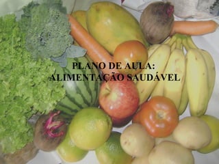 PLANO DE AULA:
ALIMENTAÇÃO SAUDÁVEL
 