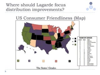 Where should Lagarde focus
distribution improvements?
US Consumer Friendliness (Map)

 