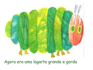 Agora era uma lagarta grande e gorda
