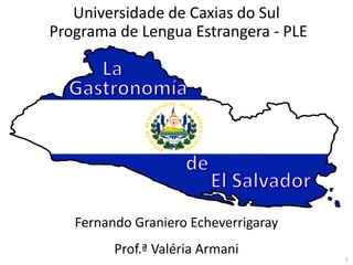 Fernando Graniero Echeverrigaray 
Prof.ª Valéria Armani 
Universidade de Caxias do Sul 
Programa de Lengua Estrangera -PLE 
1 
 