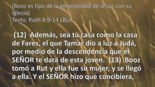La generosidad de booz con ruth 1 13-19 | PDF