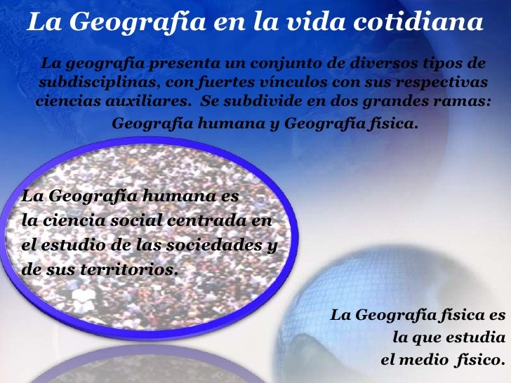 La geografía en la vida cotidiana
