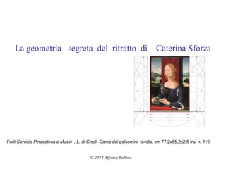 La geometria segreta del ritratto di Caterina Sforza
Forlì:Servizio Pinacoteca e Musei , L. di Credi -Dama dei gelsomini tavola, cm 77,2x55,2x2,5 inv. n. 119
© 2014 Alfonso Rubino
 