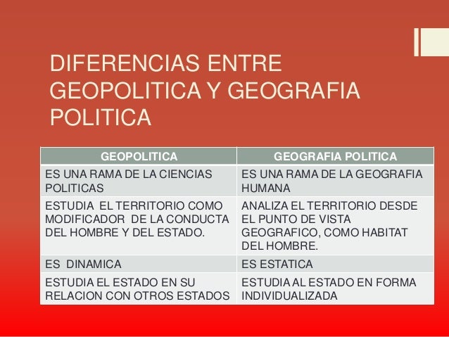 Diferencia Entre Geografía Política Y Geopolítica www.slideshare.net