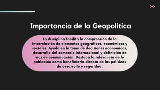 La Geopolítica, nación, estado y elementos | PPTX