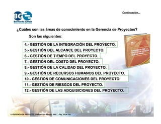 La Gerencia de Proyecto bajo el enfoque del PMI | PDF