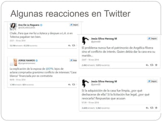 Algunas reacciones en Twitter
 