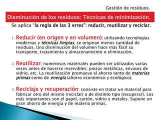 La gestión de los residuos | PPTX