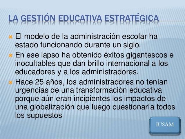 La gestión educativa estratégica, Pilar Pozner