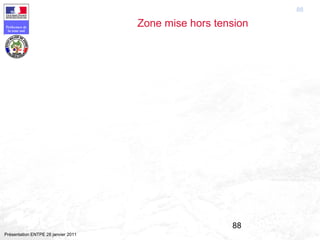 88
Préfecture de
la zone sud
Présentation ENTPE 28 janvier 2011
Zone mise hors tension
88
 