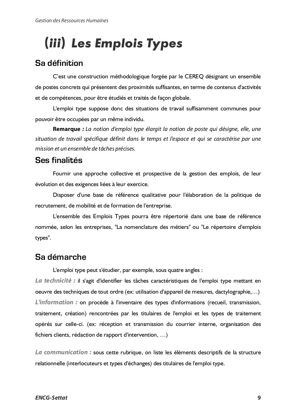 La gestion des ressources humaines (cours pdf)