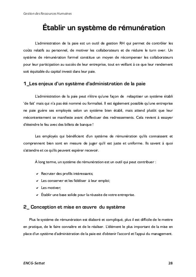 la gestion des ressources humaines cours pdf 30 638